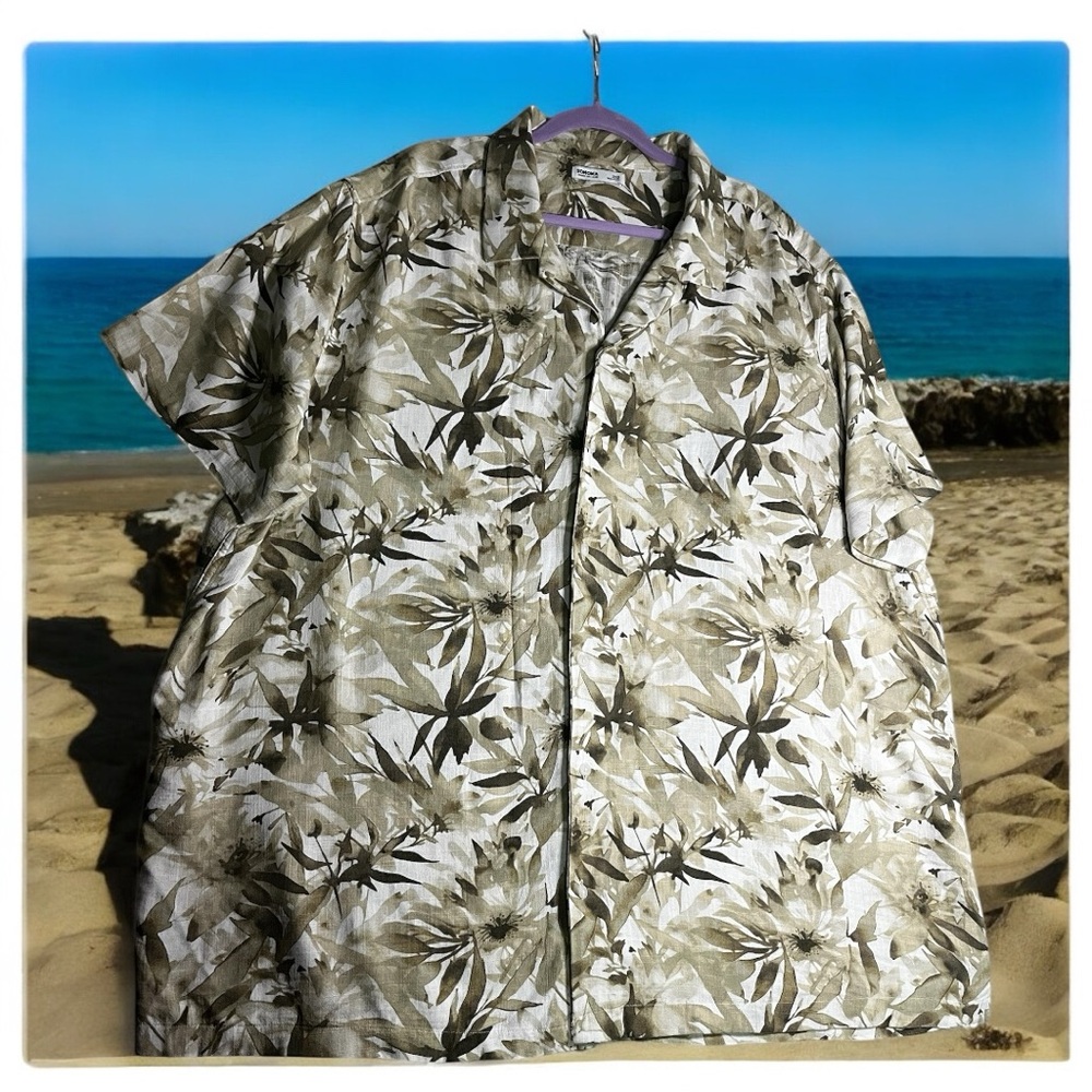 MEN’s SONOMA VIBRANT FLORAL PRINT CAMP LIGHTWEIGHT FABRIC SHIRT SHORT SLEEVES